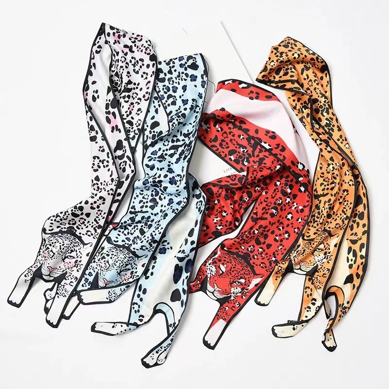 ผ้าพันคอ ผ้าเรยอน ลายสัตว์ ขนาด 47 นิ้ว x 4.3 นิ้ว แฟชั่น สําหรับผู้หญิง 1 ชิ้น WJ1105 - รูปที่ 2