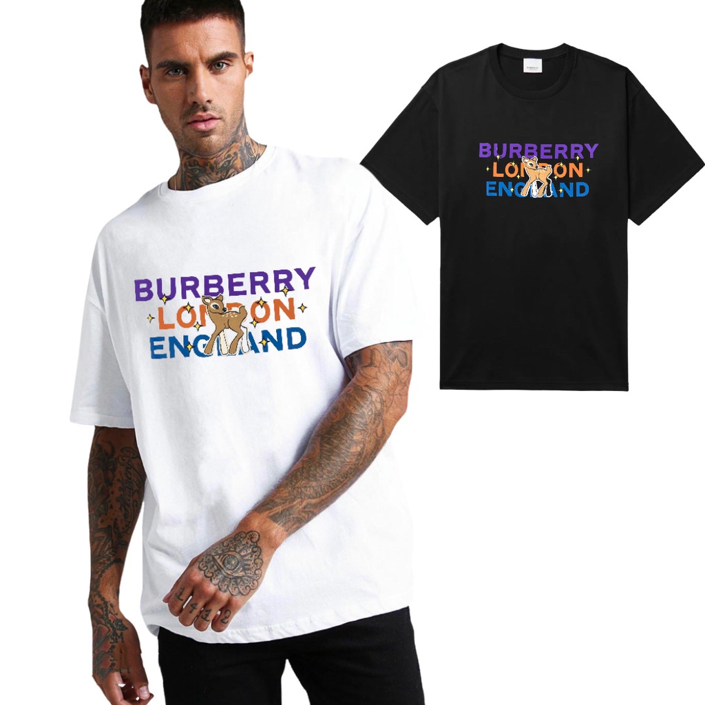 YMS1688 คุณภาพพรีเมี่ยม 1:1 BURBERR1 Tshirt ผู้หญิงผู้ชาย Baju T เสื้อ