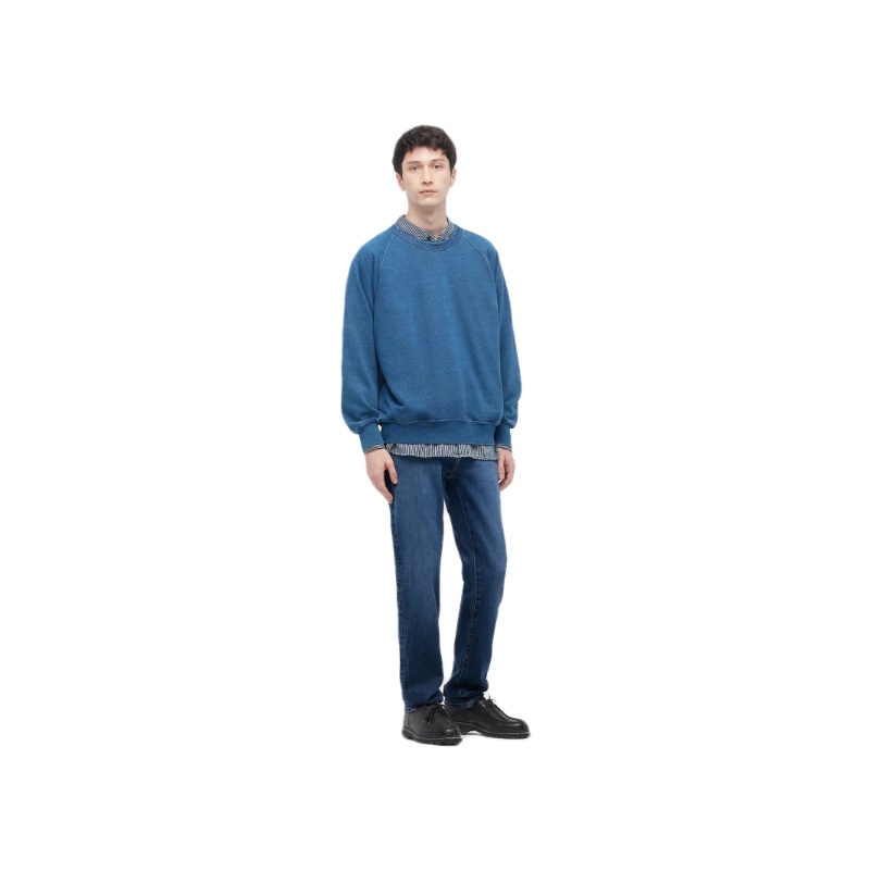 Uniqlo กางเกงยีนส์ขายาว Men's Slim Fit   Jeans Vintage denim looks and a comfortable fit. In Dark Blue Size 28-38 #4