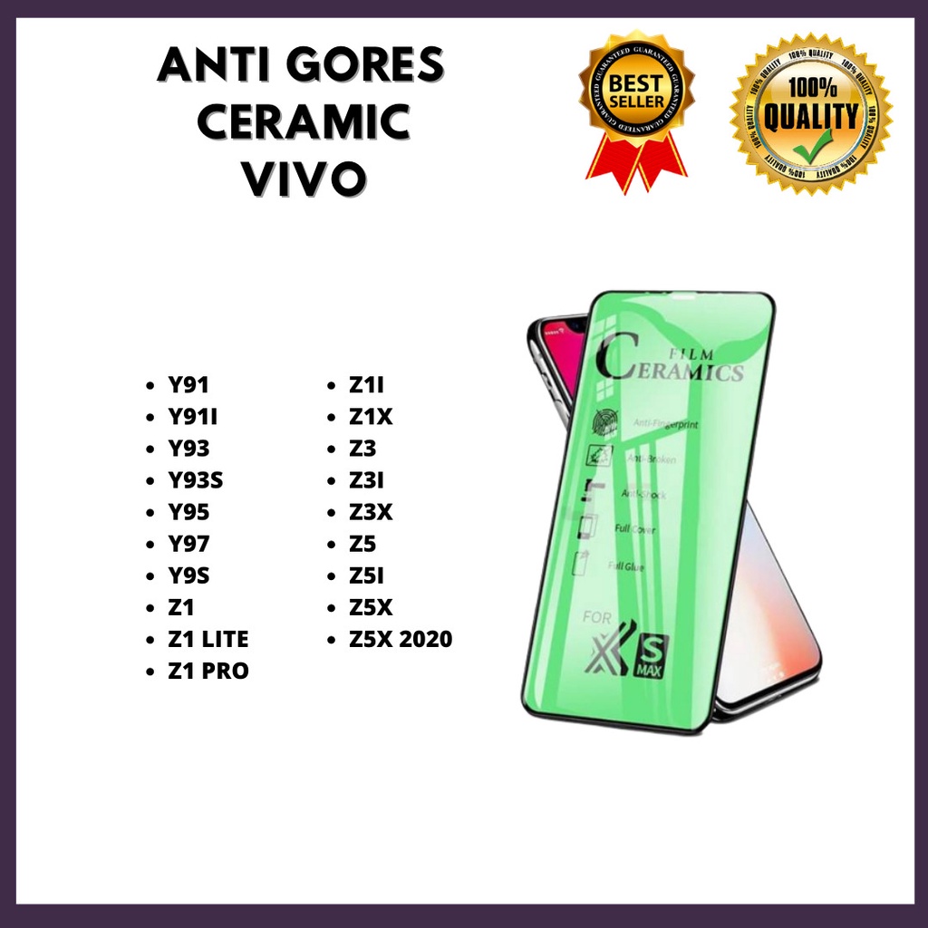 TEMPERED GLASS VIVO Y91-Y91I-Y93-Y93S-Y95-Y97-Y9S-Z1-Z1 LITE-Z1 PRO-Z1I-Z1X-Z3X-Z5X-Z5Z3Z5Z3Z5X-Z5X-