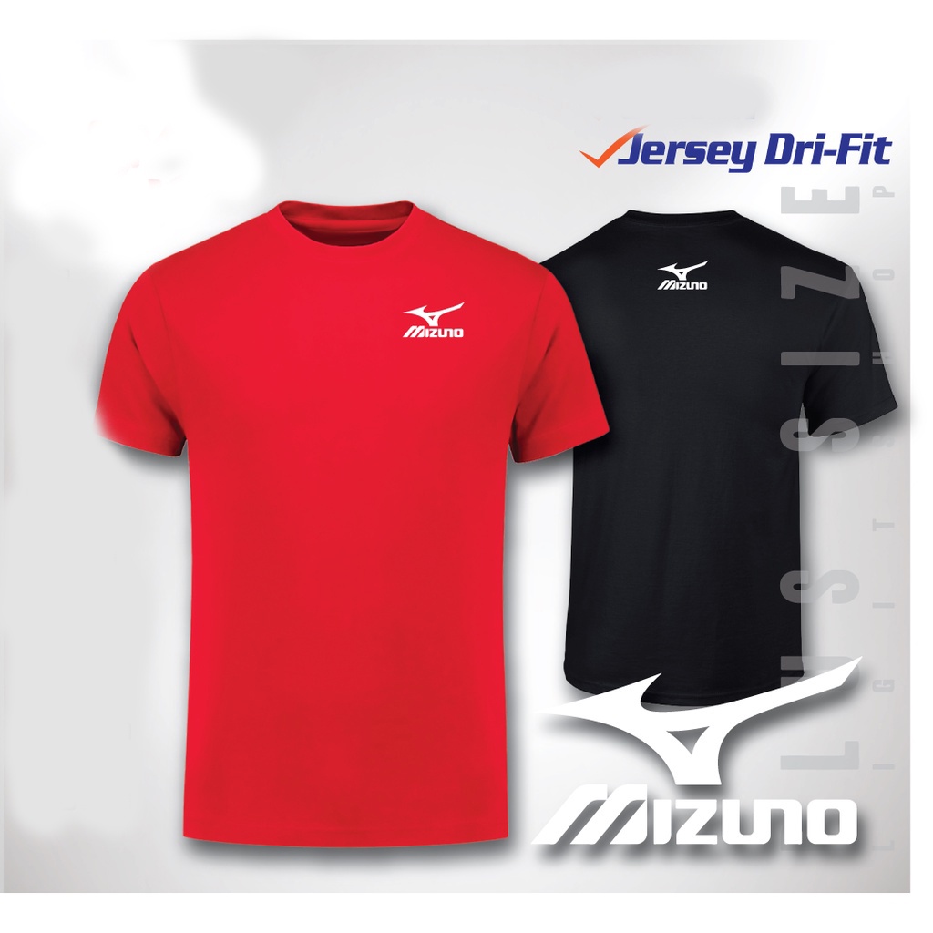 Big Size MIZUNO Sport Microfiber Jersey T-Shirt Badminton Hiking Large Oversize Plus Size