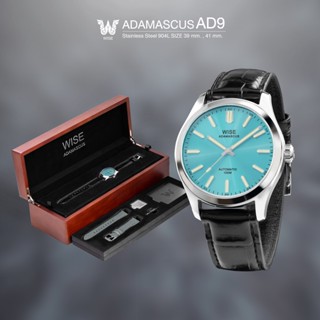 WISE Adamascus AD933 ขนาด 39 mm, 41 mm. No Date Stainless 904L Crocodile Strap Set