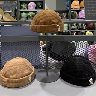 Beanie หมวกบีนนี่ ny ผ้าลูกฟูก สีพื้น ปรับระดับได้ สไตล์เกาหลี สําหรับผู้ชาย และผู้หญิง