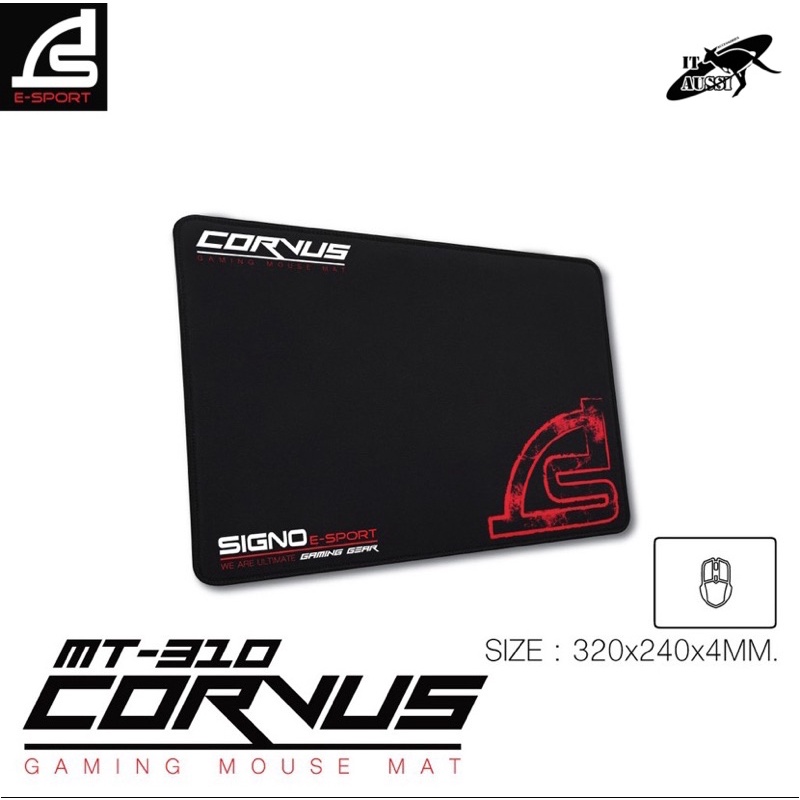 SIGNO E-Sport Gaming Mouse Mat CORVUS รุ่น MT-310 (Speed Edition)