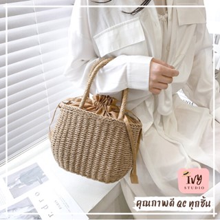 💗ivy ถูกสุด Beach Straw Bag กระเป๋าสาน กระเป๋าสะพายข้าง (A04)