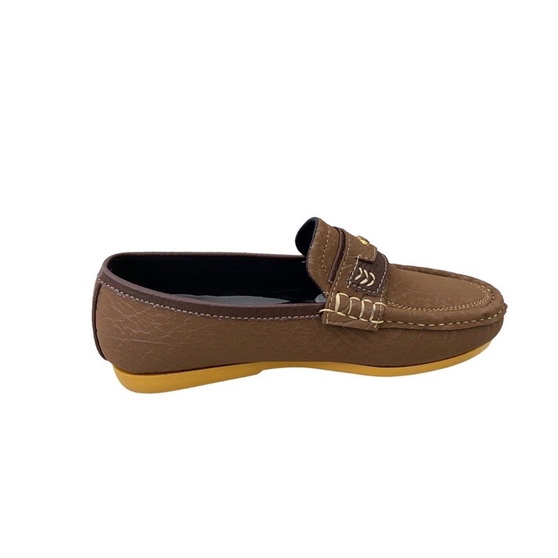 🍎V-Minnute รุ่น 7155 🍎รองเท้าคัชชูชายลายหนังช้างแนวMoccasin(มอสคาซิน) รองเท้ารัดส้น