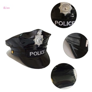 Kiss for Police Officer Hat And Badge หมวกเด็กผู้ชาย และผู้หญิง สําหรับตํารวจ เครื่องแต่งกาย