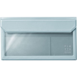 KING JIM Flatty Envelope Blue Grey (KJ5362-BG) / กระเป๋าขนาดซองจดหมาย รุ่น FLATTY สีฟ้าเทา แบรนด์ KING JIM ประเทศญี่ปุ่น