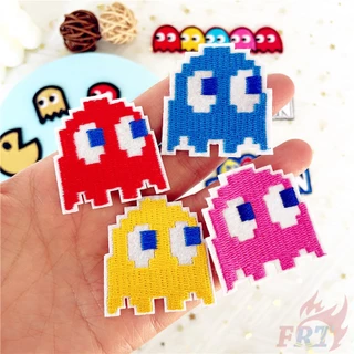 ☸ Game Pac-Man Iron-on Patch ☸ 1Pc Pacman Diy Embroidery Patch Iron on Sew on Badges Patches