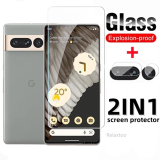 2in1 Full Curved Lite Screen Protector Tempered Glass For Google Pixel 7 6 PIXEL6 6A Pixel6A Pixel7 Tempered Films HD Clear Film Lens Phone Protector Film Glass Case Phone Film