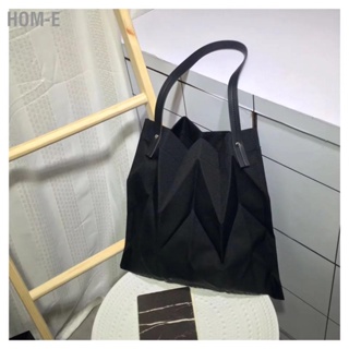 Hom-E Reusable Tote Bag Large Capacity Fashion Polyline Design Shopping Cloth for Home Travelling Office