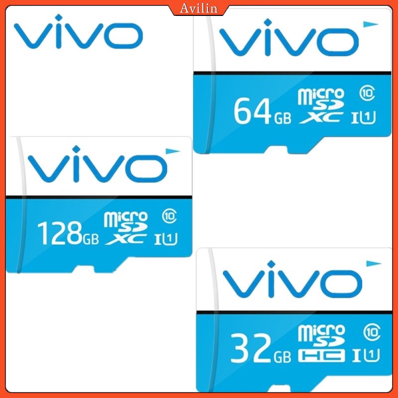 ฟรีส่งอะแดปเตอร์ + เครื่องอ่านการ์ด Vivo การ์ด TF ความเร็วสูง Class10 UHS-I SDHC / SDXC Micro SD การ์ด 512GB 128GB 64GB 32GB การ์ดหน่วยความจํา 256GB