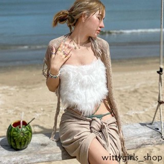 Wittygirls-shop_เสื้อกั๊ก คอปก เข้ารูป เซ็กซี่ สําหรับผู้หญิง