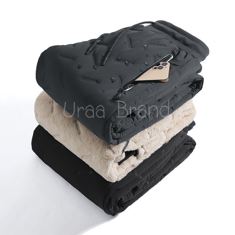 M-6XL / 2 สี  บุขน กันน้ำ และหิมะ กางเกงวอร์มบุขน หนา นุ่ม กันหนาวติดลบ ใส่ได้ทุกเพศ รุ่น กางเกงบุขน