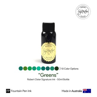 Robert Oster "Greens" Signature Ink 50ml Bottle - หมึกโรเบิร์ตออสเตอร์ ชุดสีเขียว ขนาด 50 มล.