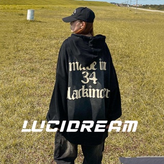 LUCIDREAM เสื้อกันหนาว เสื้อแขนยาว เสื้อกันหนาว ผู้หญิง 2022สินค้ามาใหม่ วินเทจ  Oversize เกาหลี ใส่สบายๆ ทรงหลวม สไตล์สปอร์ต TT43Z22102218