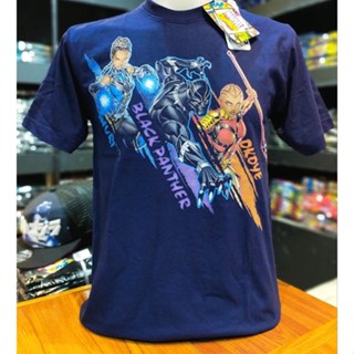 เสื้อยืดMarvel_ลิขสิทธิ์แท้ลายblackpantherสีกรม(mvx-187)