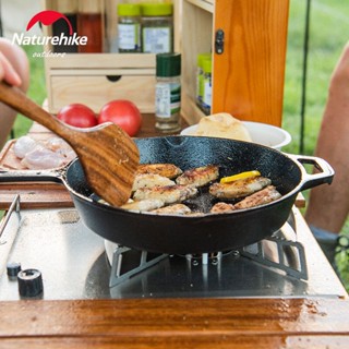 กระทะแคมป์ปิ้ง Naturehike NH20CJ018 : 10 inch cast iron Frying pan (black)