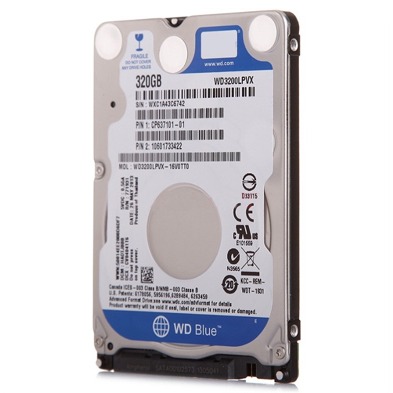 ราคาต่ำสุดNew Original HDD For WD 320GB 2.5" SATA 3 Gb/s 8MB 5400RPM 9.5MM For Internal Hard Disk For Notebook HDD #7