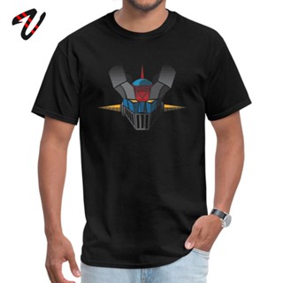 เสื้อวินเทจผญ อะนิเมะ Tshirt สําหรับผู้ชาย Mazinger Z เสื้อยืดเต็มแขนสั้นแขนสั้นติดตั้งเสื้อยืดผ้าฝ้าย O คอแฟชั่นนักเรีย