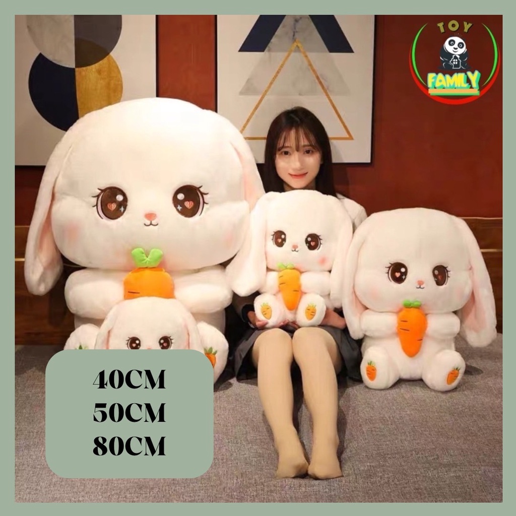 ตุ๊กตากระต่ายสีขาวตาแป๋ว มีให้เลือก 3 ขนาด 40CM 50CMและ80CM นุ่มนิ่มน่ารัก ของขวัญ เขียนการ์ดอวยพรวันเกิดได้