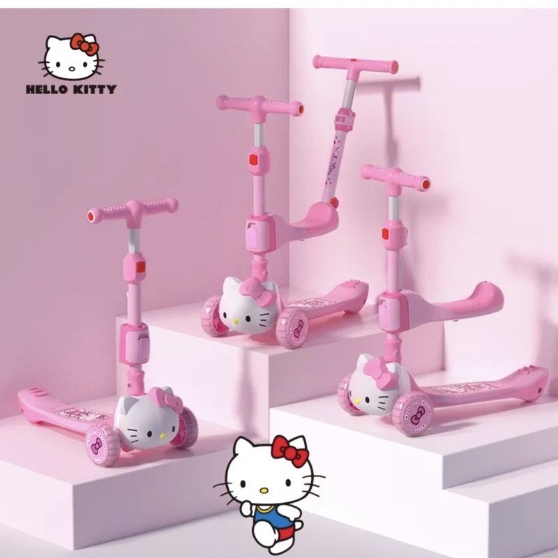 3 IN 1 SCOOTER - Hello Kitty สกู๊ตเตอร์ 3 อิน 1 - เฮลโล คิตตี้(รุ่น3Dมีที่นั่ง)