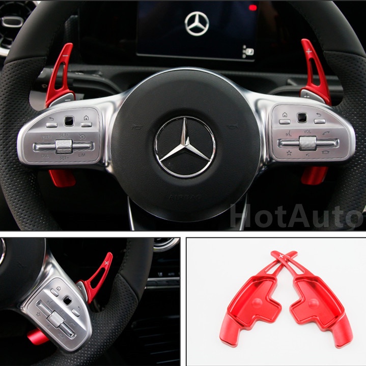สวิทช์เปลี่ยนเกียร์จากพวงมาลัย (Paddle Shift) สำหรับ Mercedes Benz A Class W177 Sedan V177 A180 A200 A250 2019 2020 GLA200 AMG W213 W205 C200 GLE 300d 350de 450