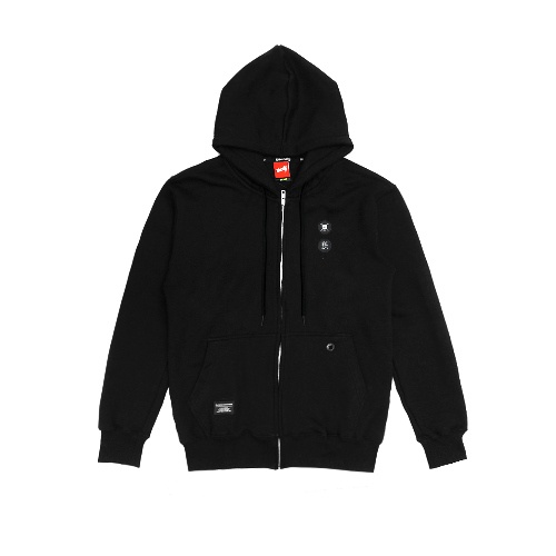 เสื้อกันหนาว Bloods Series เสื้อฮู้ด Brozke สีดํา