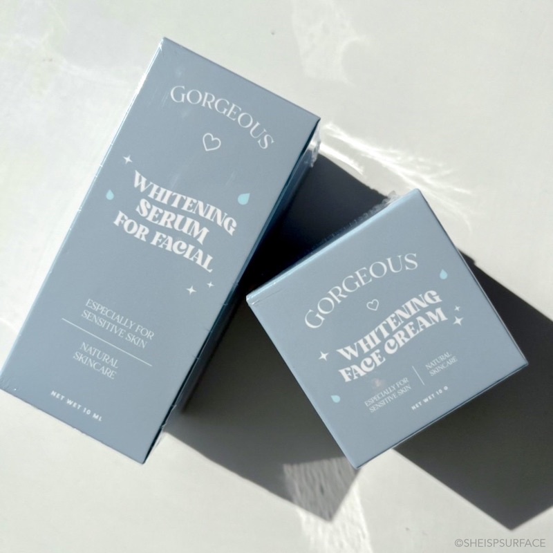 ( ลดเคลียร์สต๊อค / 1 แถม 1 ) Gorgeous Set ครีม เซรั่ม กอเจสสูตรใหม่ เซ็ตรักษาสิว ลดรอยดำรอยแดง ผิวแพ้ง่ายใช้ได้