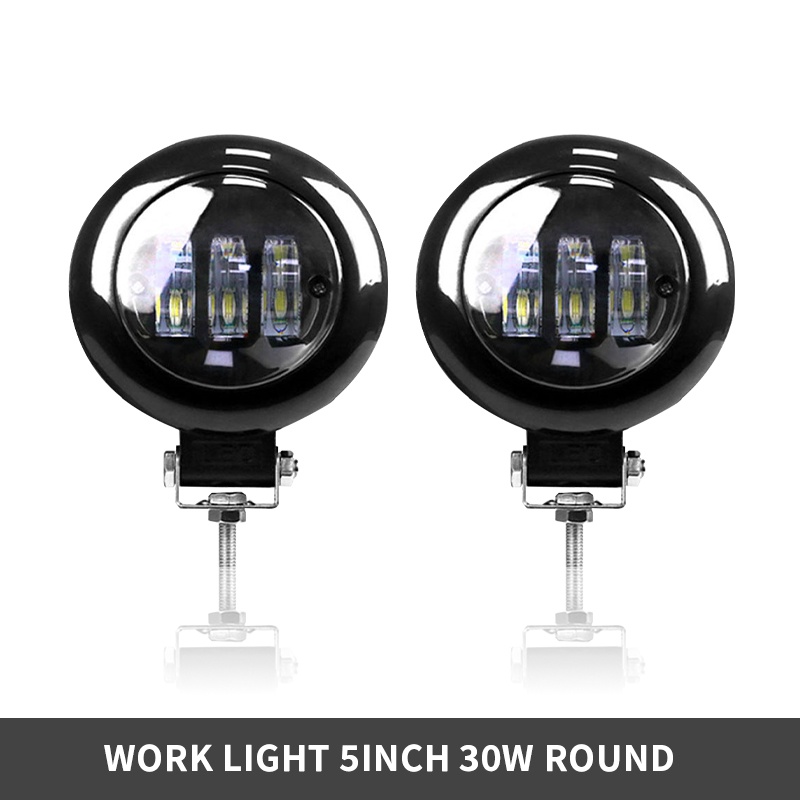 6D Lens 5 Inch Square Round Led Work Light For Car Auto 4x4 Off road ATV Tractor Trucks SUV Uaz Niva