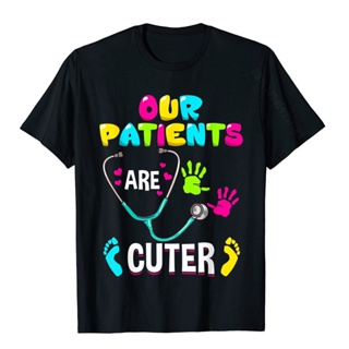 ขายดี!เสื้อยืดลําลอง ผ้าฝ้าย แขนสั้น พิมพ์ลาย Pediatric Nurse สําหรับผู้ชายS-5XL