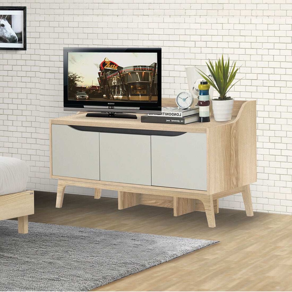 คอนเซ็ปต์ เฟอร์นิเจอร์ ชั้นวางทีวี ขนาด 120 ซม. รุ่น Backus สีไม้อ่อน (120x48x66 ซม.)