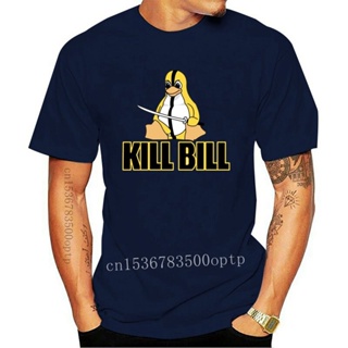 เสื้อยืดคอกลม ผ้าฝ้าย 100% พิมพ์ลาย Kill Bill Linux Geek สําหรับผู้ชาย