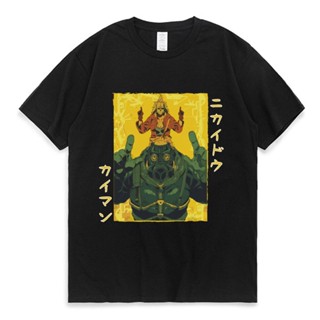 เสื้อยืดชาย อะนิเมะร้อน Dorohedoro Nikaidoand Kaiman เสื้อยืดการ์ตูนกราฟิกเสื้อยืดขนาดใหญ่ฤดูร้อนสบาย ๆ เสื้อทีหลวม Unis