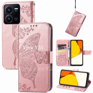 เคสโทรศัพท์หนัง PU ฝาพับ กันกระแทก พร้อมช่องใส่บัตร ขาตั้งวาง สําหรับ Vivo V25 Pro 5G V25Pro V25e V23 Pro V23Pro VivoV25