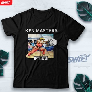 [COD]เสื้อยืด พิมพ์ลาย Ken Masters Hadoken Street Fighter Arcade DISTROS-5XL