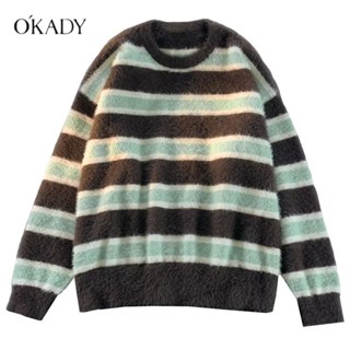 OKADY ผู้ชาย Lazy ระดับไฮเอนด์นมอ่อนโยนเสื้อกันหนาวนุ่มและข้าวเหนียวออกแบบเฉพาะเสื้อกันหนาว