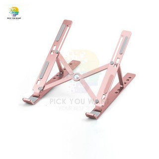 Universal Metal laptop Stand Portable Hands Free Adjustable Foldable Laptop Desk Stand p1