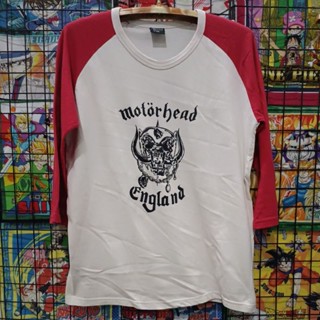 เสื้อยืดแขนยาวสามส่วนมือสอง วง Motorhead งานไทยเก่า 2010s+ Size M.อก20/ยาว27