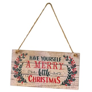 [Dolity2] แผ่นป้ายไม้ ลาย Have Yourself Little Christmas สําหรับแขวนตกแต่งบ้าน