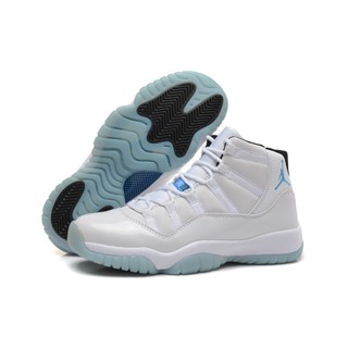 รองเท้าผ้าใบ Air Jordan 11 สไตล์เรโทร สีฟ้า สีขาว สีดํา YZAT