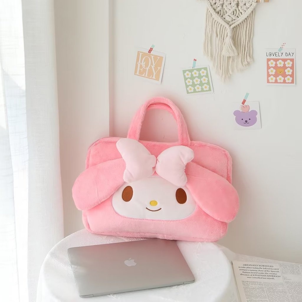 กระเป๋าถือ กระเป๋าใส่แล็ปท็อป คอมพิวเตอร์ ลายการ์ตูนน่ารัก ขนาด 45x31 ซม. 11 12 13 14 15 นิ้ว อเนกประสงค์ กันกระแทก แบบพกพา
