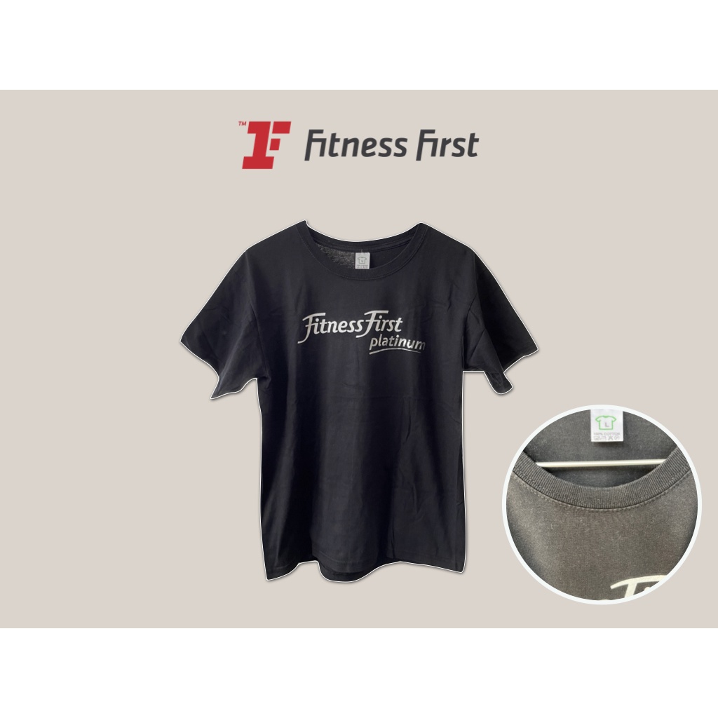 เสื้อยืดคอกลม Fitness First Platinum สีดำ