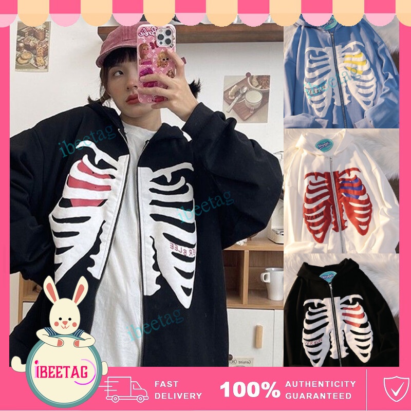 90S เสื้อกันหนาวมีฮู้ดแต่งซิปสไตล์ฮาราจูกุ Y2K สําหรับผู้หญิง Y2k เสื้อแจ็กเก็ตกันหนาว แขนยาว มีฮู้ด มีซิป พิมพ์ลายนางฟ้า สไตล์วินเทจ