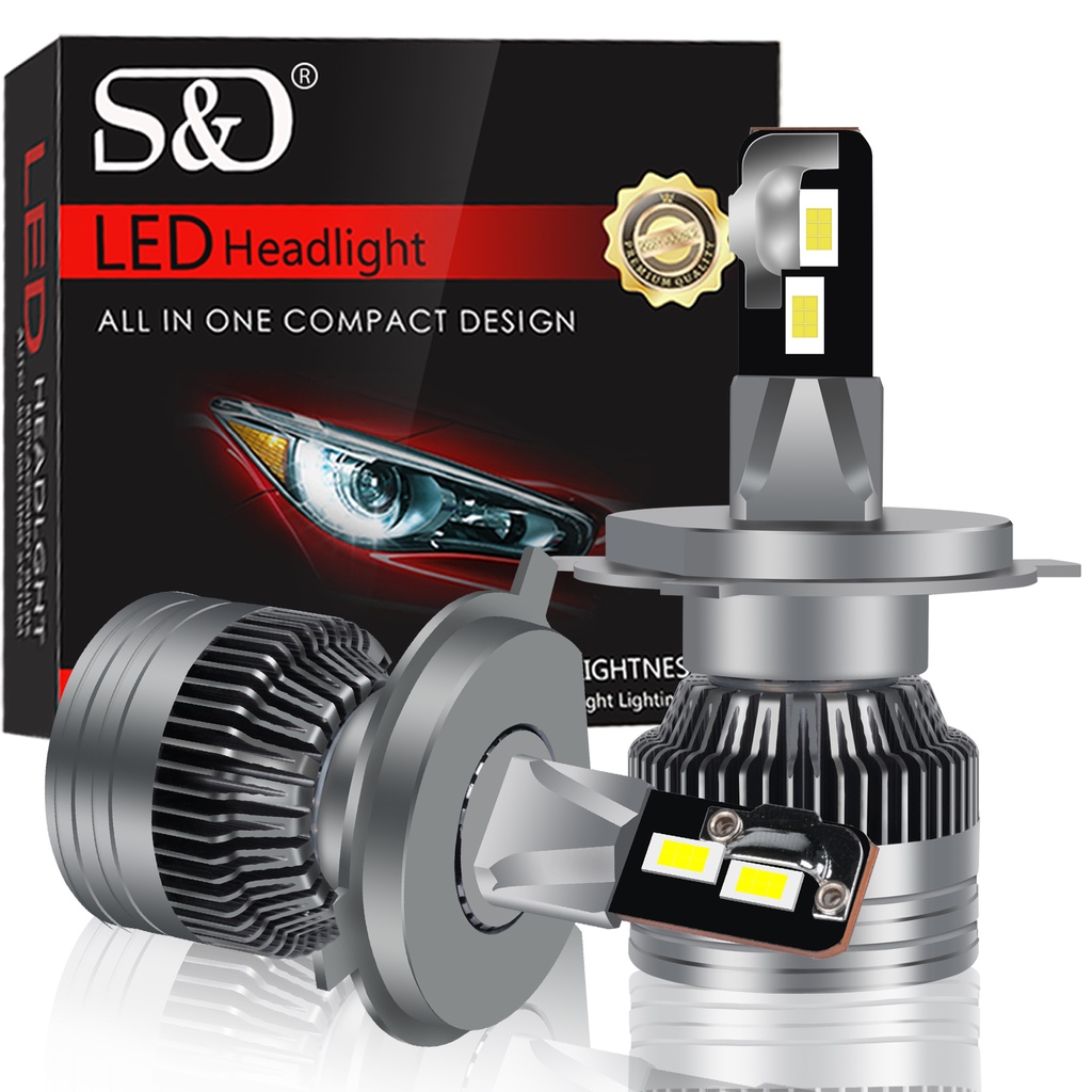 S&d ไฟหน้าตัดหมอก H11 สําหรับรถยนต์ H4 H7 H1 9005 9006 20000LM 6500K 2 ชิ้น