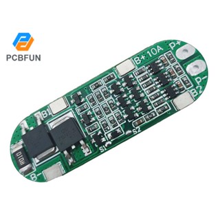 Pcbfun 18650 บอร์ดป้องกันแบตเตอรี่ลิเธียม 3S 11.1-12.6V 10A BMS Li-ion