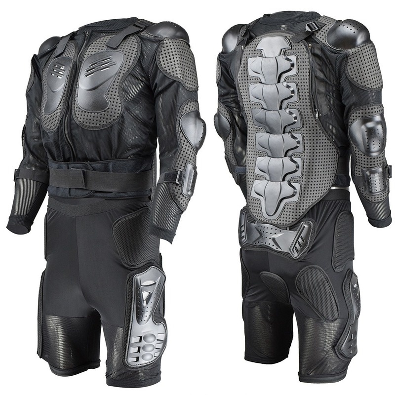 การจัดส่งเคาน์เตอร์GHOST RACING Motorcycle Body Armor Full Body Racing Motorcycle Jacket Men Suit Riding Motorbike Prote
