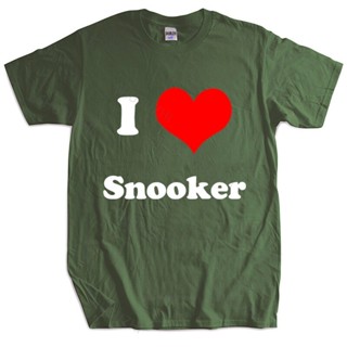 เสื้อยืดผ้าฝ้าย เสื้อยืด พิมพ์ลาย I Love Snooker แฟชั่นฤดูร้อน สําหรับผู้ชาย