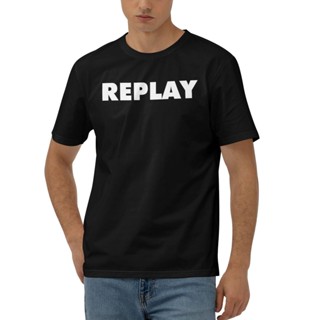 Replay Bold Crew Neck Grey Melange Unisex T Shirts Simple Summer Golf Wear T-Shirts MenS Shirt