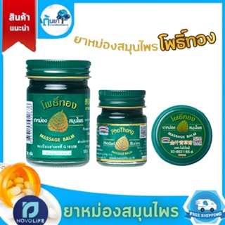 ยาหม่องโพธิ์ทอง ยาหม่องสมุนไพร บรรเทาอาการแมลงกัดต่อย massage balm สินค้าบริษัทโนโวไลฟ์